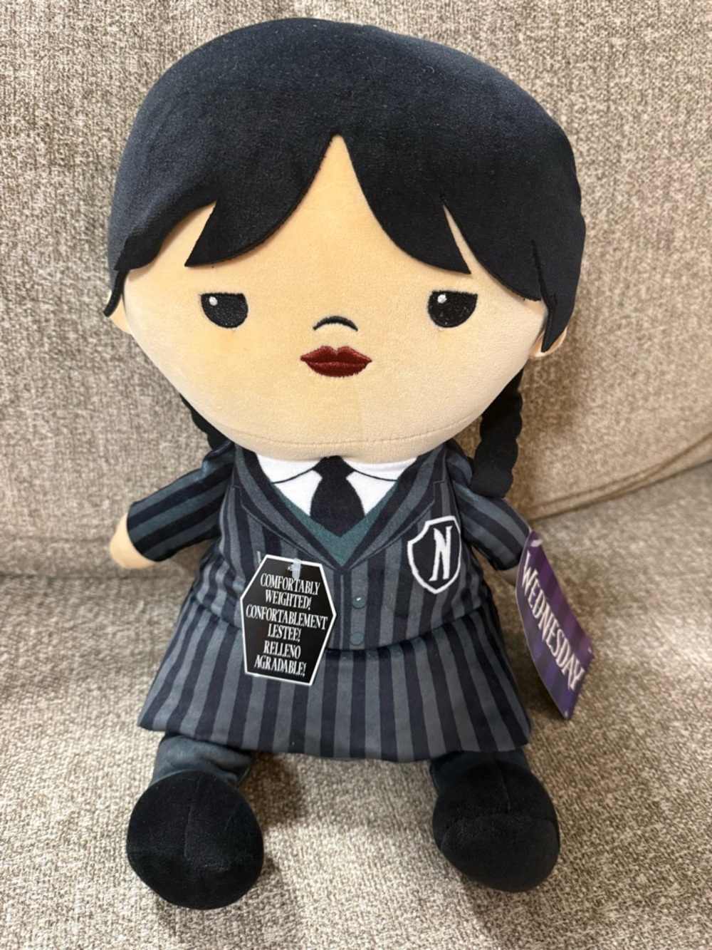 Wednesday Addams Weighted Plush Doll